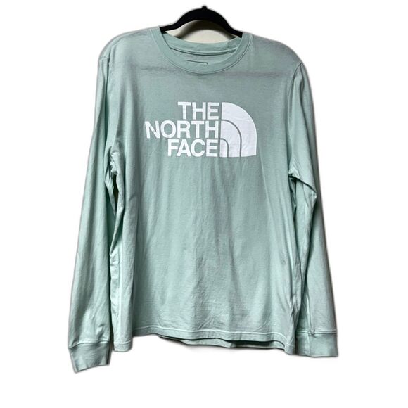 THE NORTH FACE Half Dome Long Sleeve Tee Misty Jade, Sz L - Picture 1 of 8
